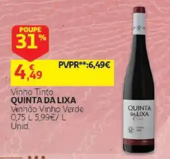 Vinho tinto quinta da lixa