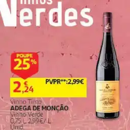 Auchan Vinho Tinto Adega de Monção promoção