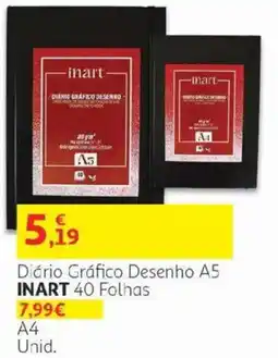 Auchan Diário Gráfico Desenho A5 INART promoção