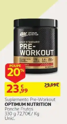 Auchan Suplemento Pre-Workout Optimum Nutrition Ponche Frutas promoção