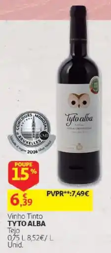 Auchan Vinho Tinto Tyto Alba promoção