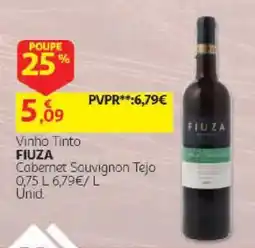 Auchan Vinho Tinto FiUza Cabernet Sauvignon Tejo promoção