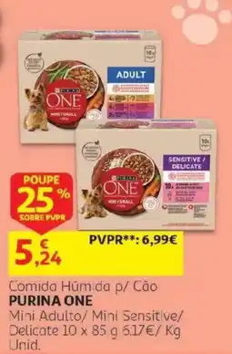 Auchan comida humida p/ cão purina one mini adulto/ mini sensitive/ delicate promoção
