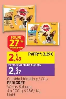 Auchan comida humida p/ cão pedigree promoção
