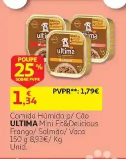 Auchan ultima comida humida p/ cão mini fit&delicious promoção
