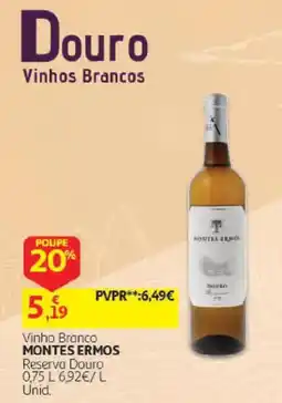 Auchan Vinho Branco Montes Ermos promoção