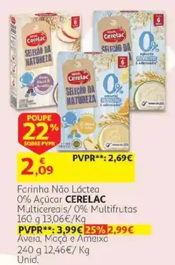 Auchan Farinha Não Láctea 0% Açúcar CERELAC promoção
