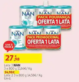 Auchan Leite 3 NAN promoção