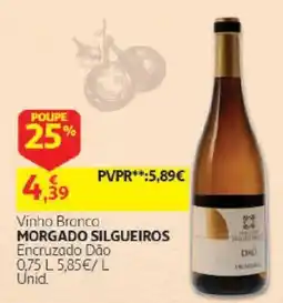 Auchan Vinho Branco Morgado Silgueiros promoção