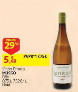 Auchan vinho branco musgo promoção