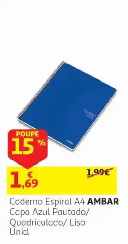 Auchan Caderno Espiral A4 Ambar promoção