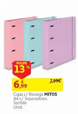 Auchan Capa c/ Recarga MITOS A4 c/ Separadores promoção