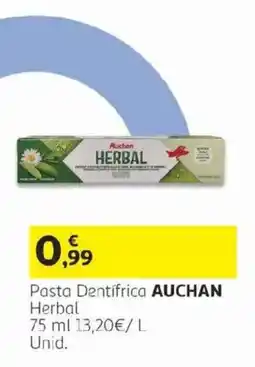 Auchan Pasta Dentífrica Auchan Herbal promoção