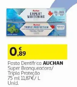 Auchan Pasta Dentífrica Auchan Super Branqueadora/ Tripla Proteção promoção