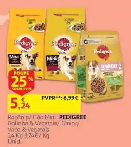 Auchan Ração p/ Cão Mini PEDIGREE promoção