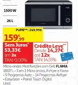 Auchan Micro-ondas Multifunções com Grill Flama promoção