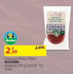 Auchan Chourico Porco Preto Auchan promoção