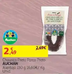Auchan Chourico Preto Porco Preto Auchan promoção