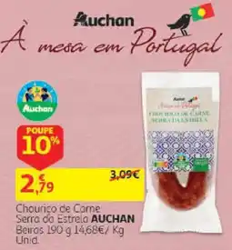 Auchan Chourico de Carne Serra da Estrela AUCHAN promoção