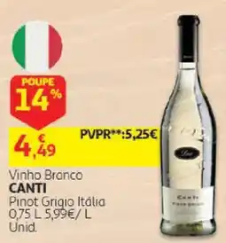 Auchan Vinho Branco Canti promoção