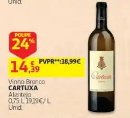 Auchan Vinho Branco Cartuxa promoção
