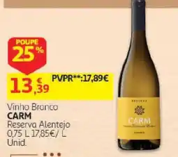 Auchan Vinho Branco Carm promoção