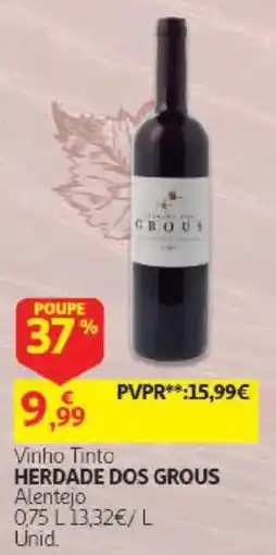 Auchan vinho tinto herdale dos grous promoção