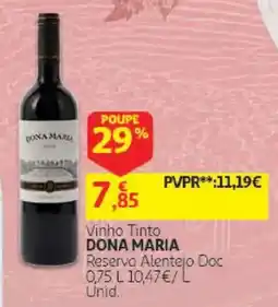 Auchan Vinho Tinto Dona Maria promoção