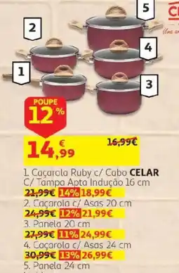 Auchan Caçarola ruby c/ cabo celar promoção