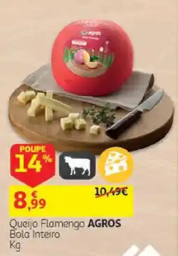 Auchan Queijo Flamengo Agros Bola Inteiro promoção