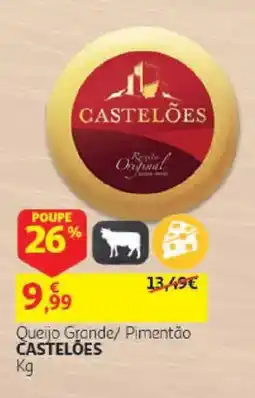 Auchan Queijo Grande/ Pimentão Castelões promoção
