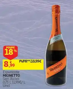 Auchan Espumante mionetto sem álcool promoção