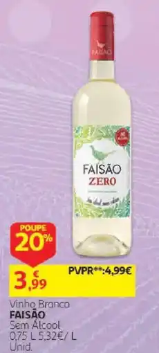 Auchan Vinho Branco Faisão Sem Álcool promoção