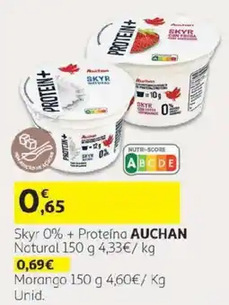 Auchan Skyr 0% + Proteína Auchan promoção