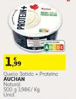 Auchan Queijo Batido + Proteína Auchan Natural promoção