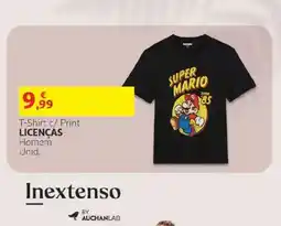 Auchan T-shirt c/ print licenças homem promoção