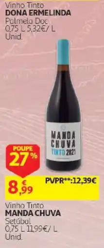 Auchan Vinho Tinto Dona Ermelinda promoção