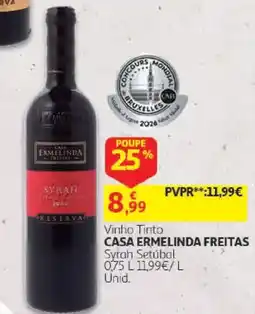 Auchan Vinho Tinto Casa Ermelinda Freitas promoção