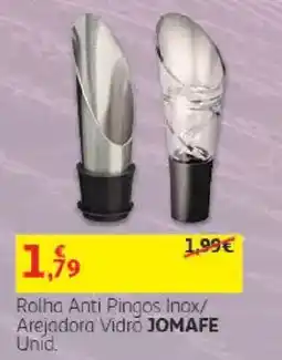 Auchan Rolha Anti Pingos Inox/ Arejadora Vidro JOMAFE promoção