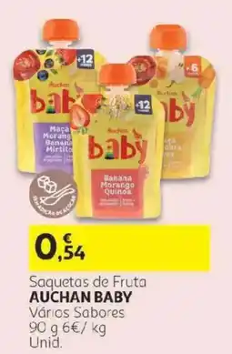 Auchan Saquetas de fruta auchan baby promoção