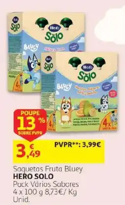 Auchan Saquetas Fruta Bluey Hero Solo promoção