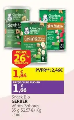 Auchan Snack Bio Gerber promoção