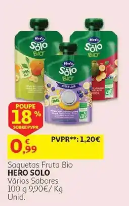 Auchan saquetas fruta bio hero solo promoção