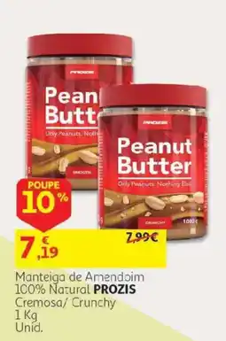 Auchan Manteiga de Amendoim PROZIS promoção