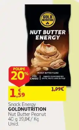 Auchan Snack Energy Goldnutrition Nut Butter Peanut promoção