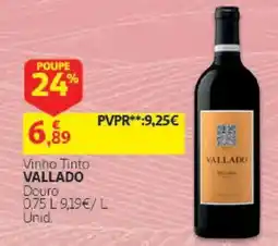 Auchan vinho tinto vallado promoção