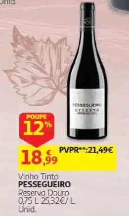 Auchan Vinho Tinto Pessegueiro promoção