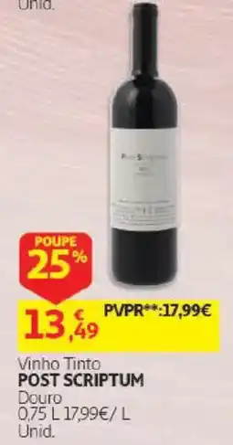Auchan Vinho Tinto Post Scriptum promoção