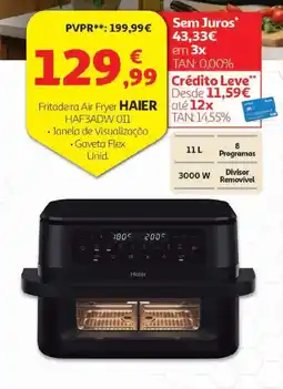 Auchan Fritadeira Air Fryer Haier HAF3ADW 011 promoção