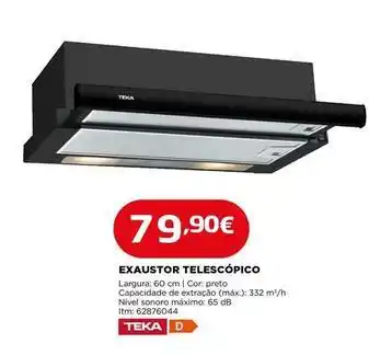 Teka - exaustor telescopico